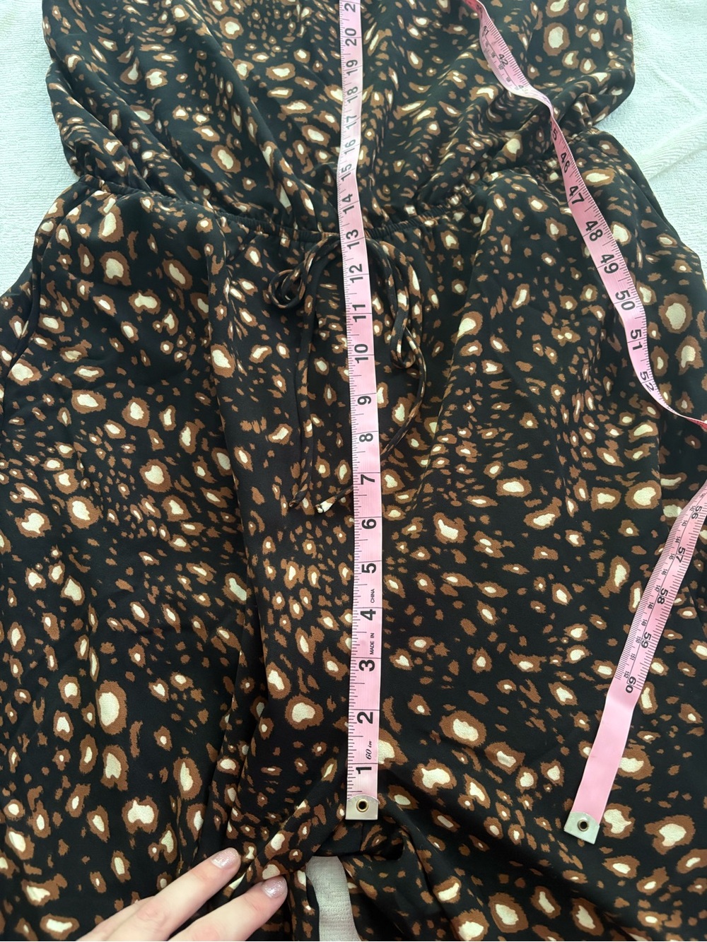 Gilli Black Brown Halter Romper Pants Jumpsuit Women's Size Large Stitch Fix - Picture 10 of 12